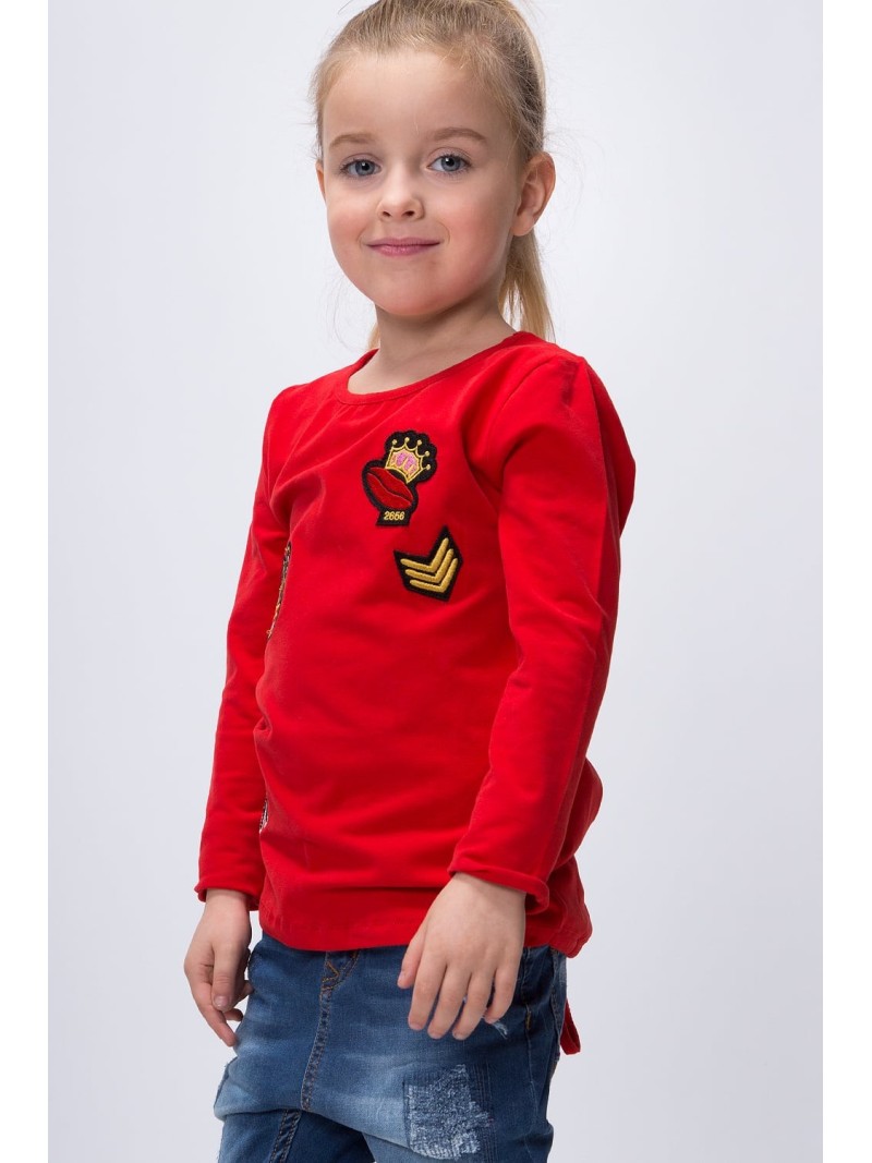 Bluza rosie cu petice NDZ8129 - Magazin online - Boutique